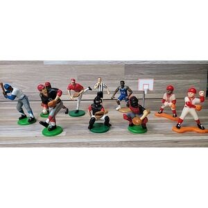 Vintage Bakery Crafts Plastic Cake Toppers Baseball & Basketball